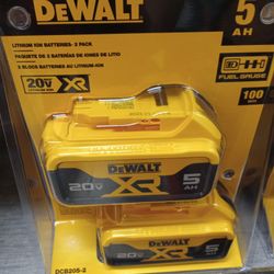Dewalt 5,0ah Batteries 2 Pack