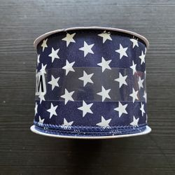 Place & Time Patriotic Ribbon Black & White Stars For 4th Of July Decor