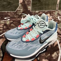 Men's Size 8 Air Zoom GT Cut 2 Industrial Blue Jade Ice  White Black DJ6015-404 