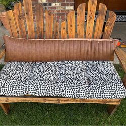 Bench with Pillow and Cushion
