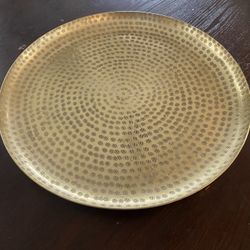 18” Gold Decorative Tray