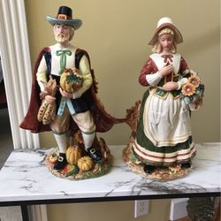 Fitz & Floyd Large 19” Pilgrim Couple