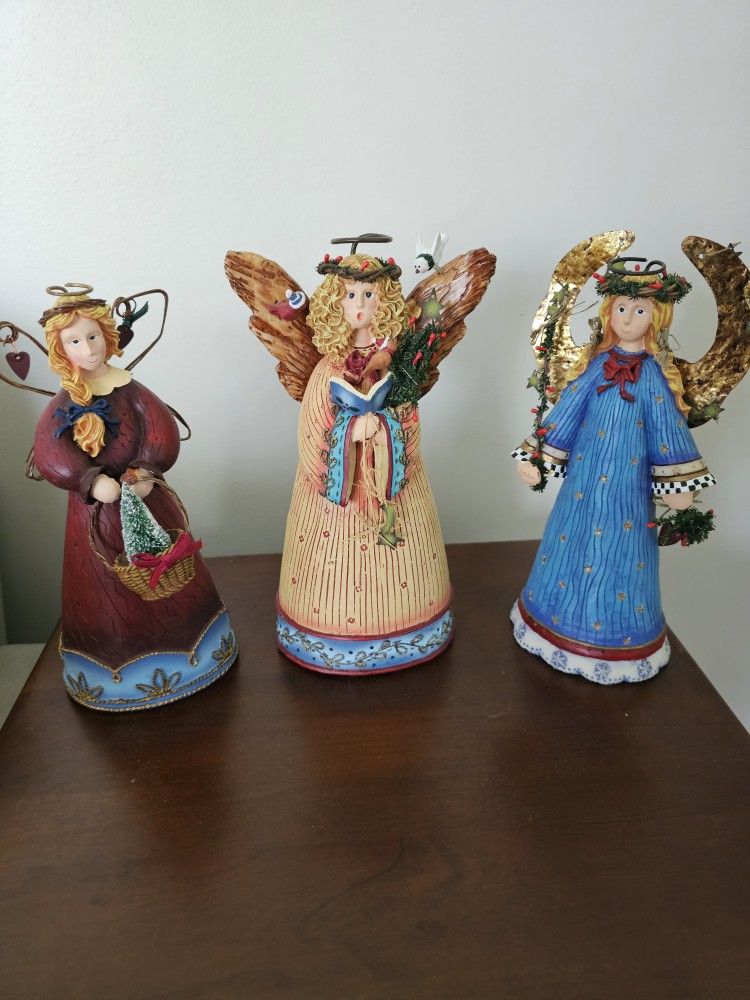 $15.00 - (3) Christmas Angels "Bundle Price Offer"!  All Different/"Like New" Condition/No Box!