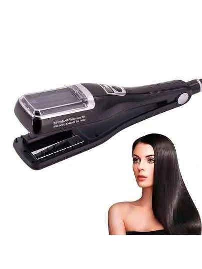 2 In 1 Professional Iron Flat Hair Straightener Hair Split Ends Trimmer Cutting Clipper Hair Straightener Hair Cutter Smooth End Cutting Clipper For W