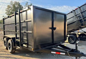 New 12ft Long Diamond Walls Hydraulic Dump Trailer 💠