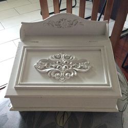 Floral Rose Wood Slate Top Box