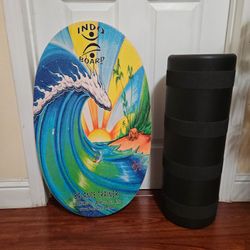 30" Indo Board Surfing Deck W/ Large 24.5" Roller Surfing Skate Balance Trainer