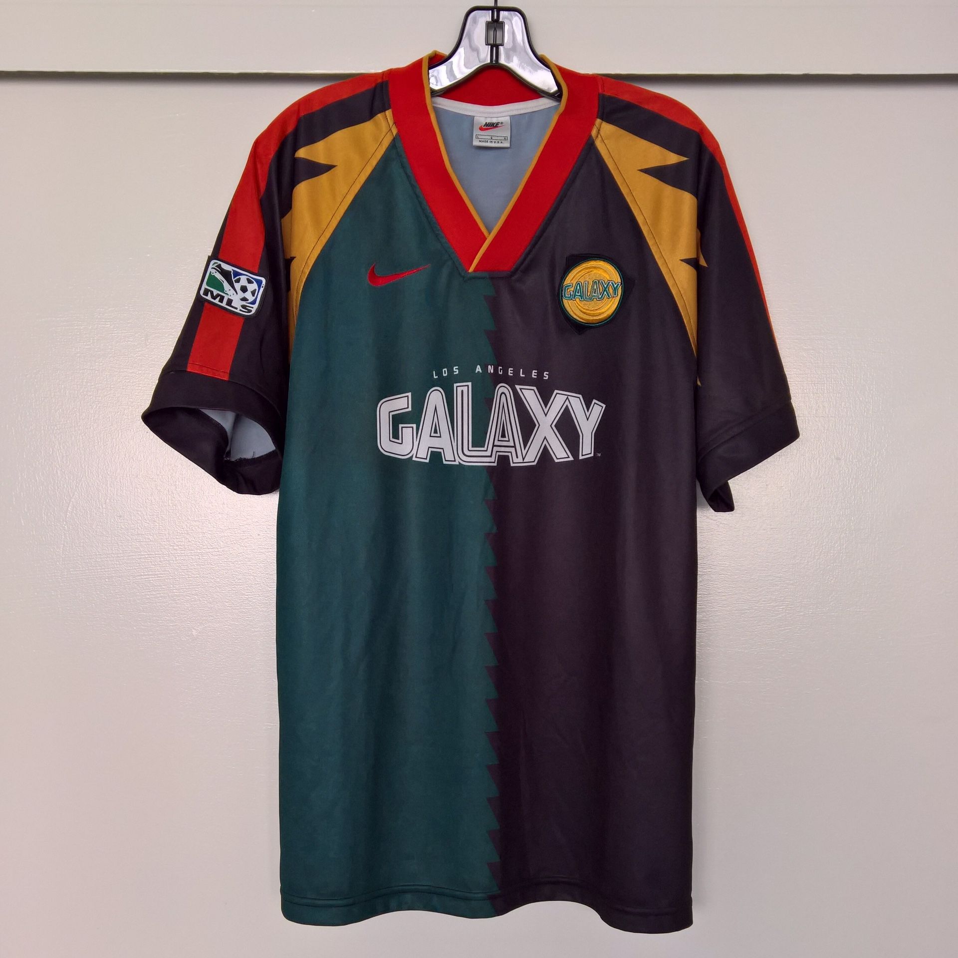 1996 Los Angeles LA Galaxy Nike Authentic Original Inaugural MLS Soccer Jersey