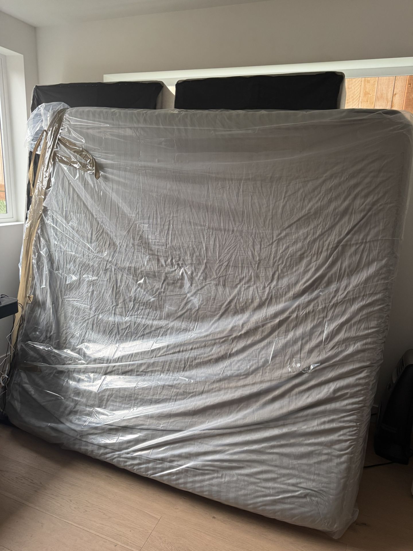 KING SIZE TEMPUR-PEDIC MATTRESS AND BOX SPRINGS