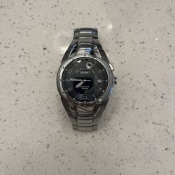 SEIKO Kinetic Blue Black Dial Men’s Indicator Watch | SKA237 40MM 5M62-0AR0 Skeleton Back 