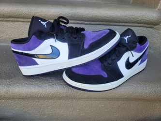 Air Jordan 1 Low Court Purple Sneakers size 12