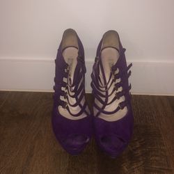 Size 39 Purple Velvet Prada Strappy Heels