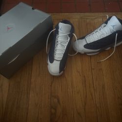 Air Jordan 13 White Navy Sneakers with Box