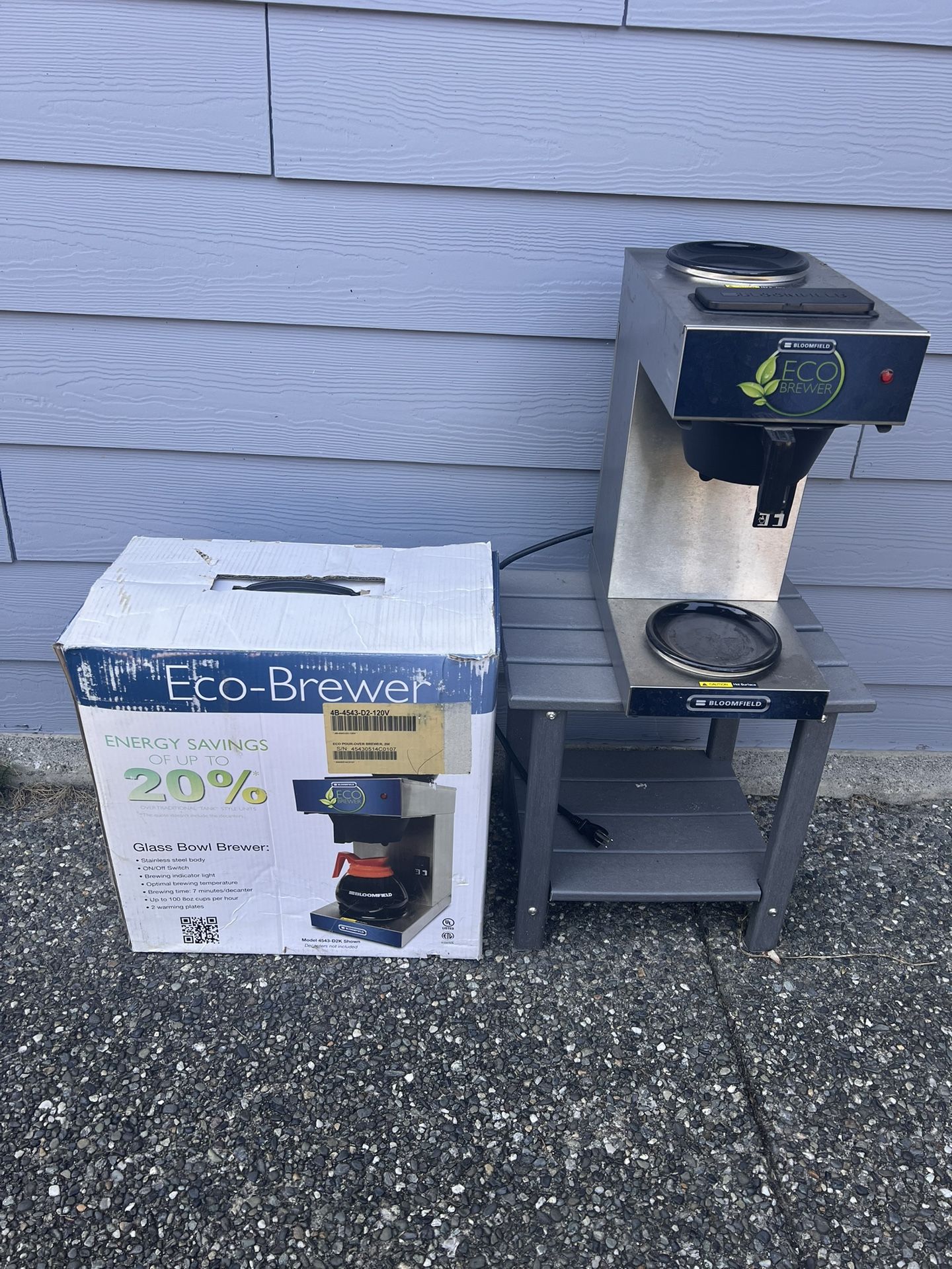 Bloomfield Eco-Brewer coffee machine.