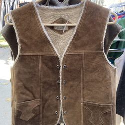 Vintage Leather Suede Vest