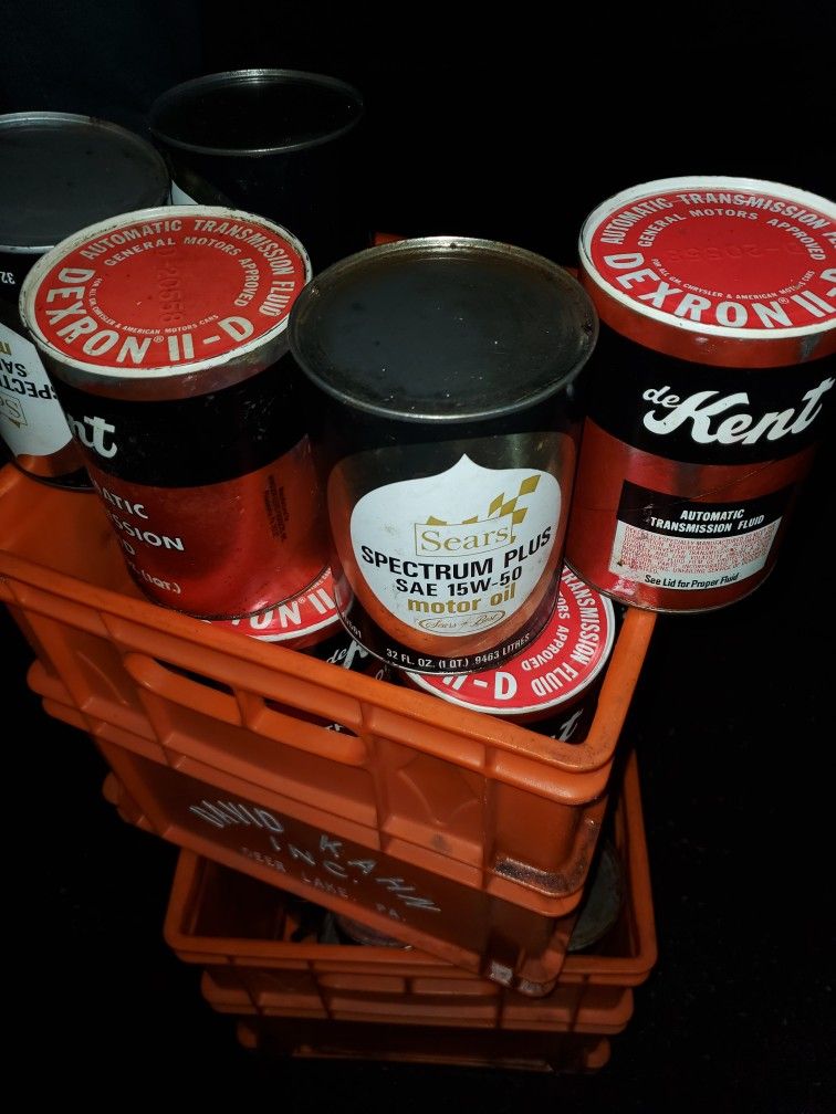 Kent Transmission Fluid , Sears Oil Cans