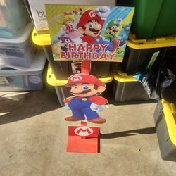 Mario Bro Party Decor Stand. 