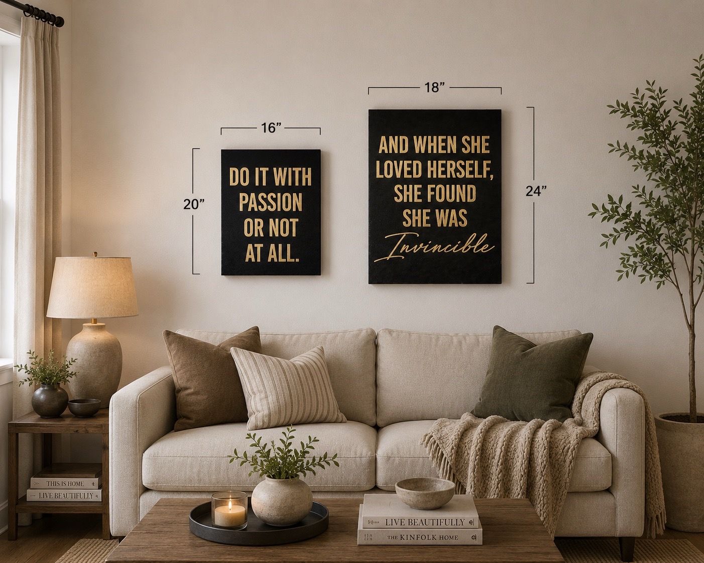 Motivational Wall Art Set (2 Pieces)