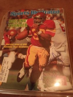Marcus Allen rare sports illustrated college autographed