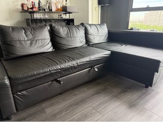 Black Leather Couch