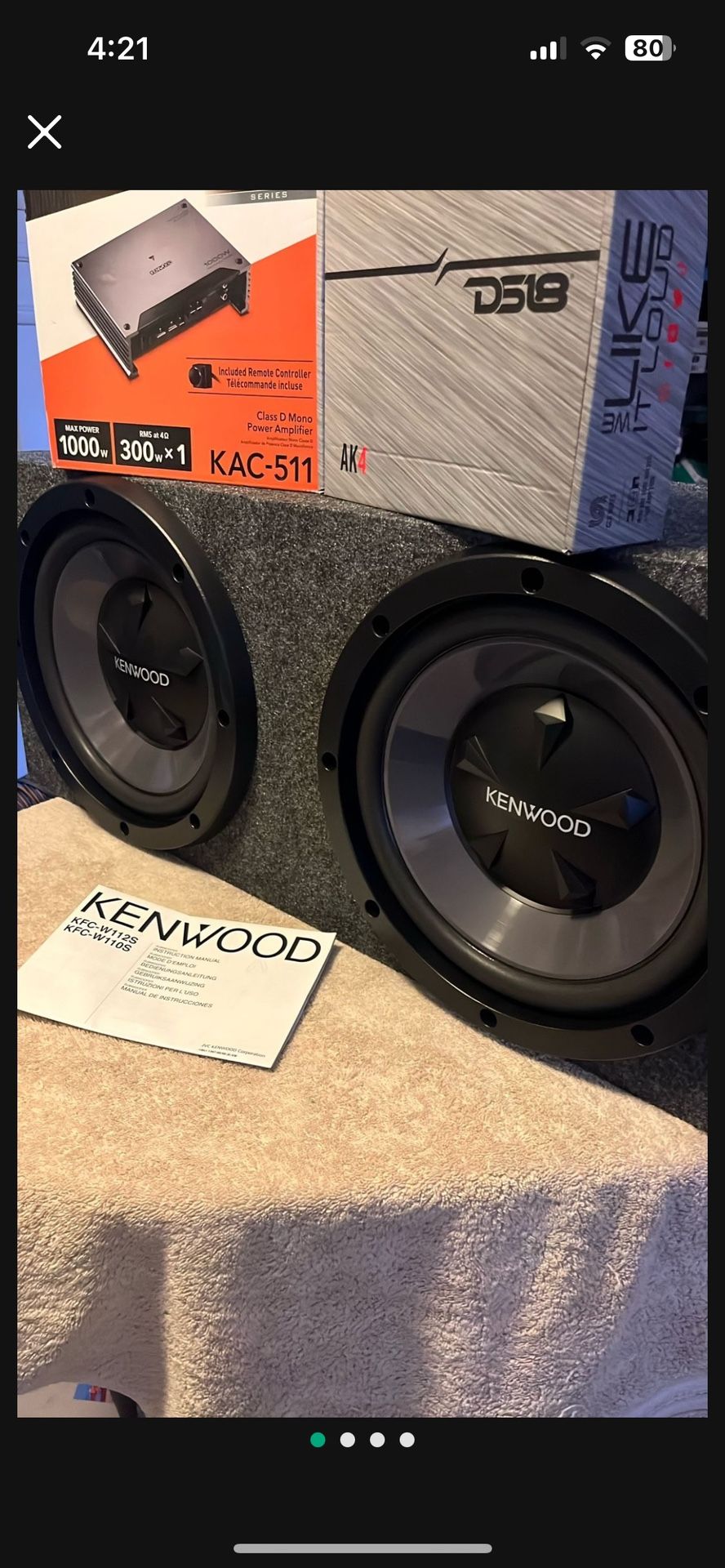 New Kenwood 12” Dual Subwoofer 🔊 Package