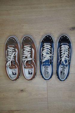 10.5 Pearlized Vans Black Navy / Vintage Cocoa Brown