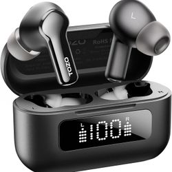 TOZO Hybrid Active Noise Cancelling Wireless Earbuds with 6 Mics AI Clear Call Ear Buds 55H Playtime with LED Display 32 Preset EQs via APP Bluetooth 