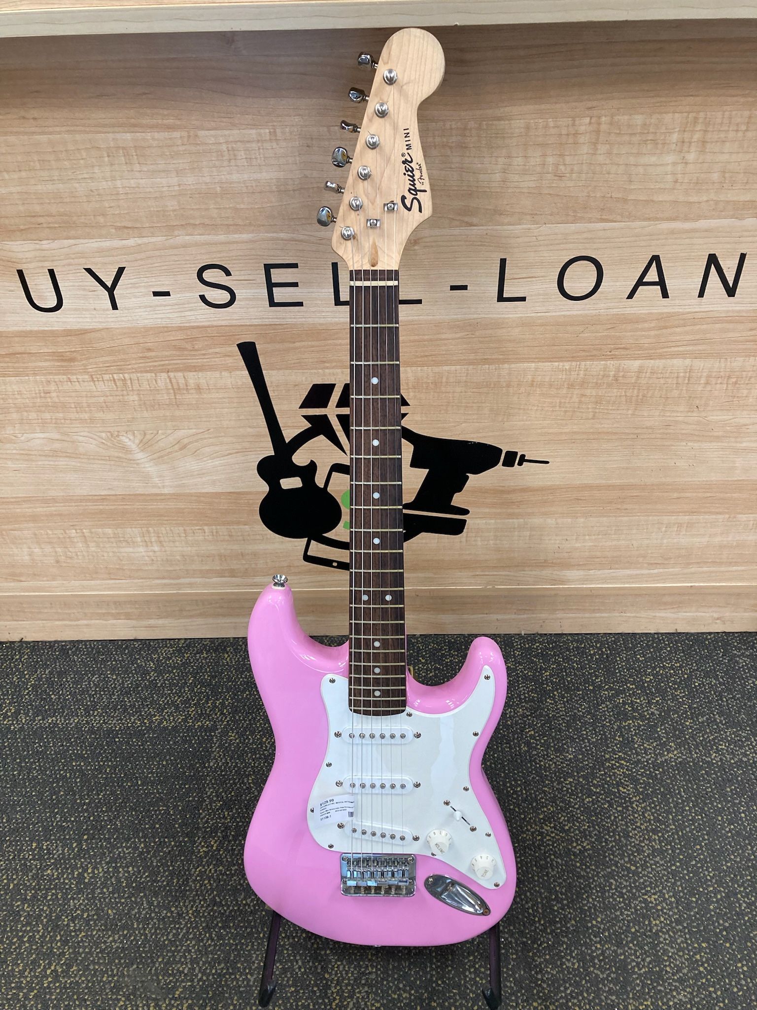 FENDER Squier Mini Stratocaster Pink Rosewood Fretboard