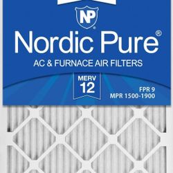 Nordic Pure 16x20x1 MERV 12 Pleated AC Furnace Air Filters 12 Pack