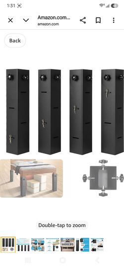 ElaraBerry Bed Risers - 4 Pack Adjustable Height (3.2"-11.2")