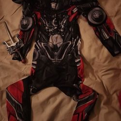 Authentic Transformers Padded Halloween Costume  8-10