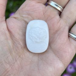 Alashan agate white charm/pendant