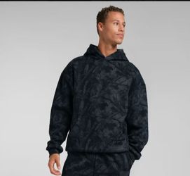 New Size Large Men's Comfrt Oversized Hoodie Mega Shadow Forrest Black Camo