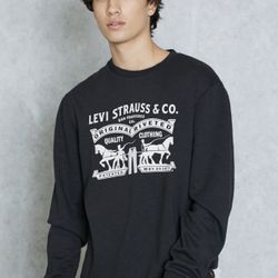 Levi's mens Logo Sweatshirt/hoodie /black / NWT