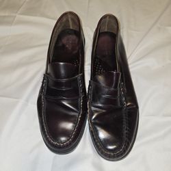 Bass Men's Dress Shoes - Size 10.5 Burgundy Penny Loafers, Classic Style
