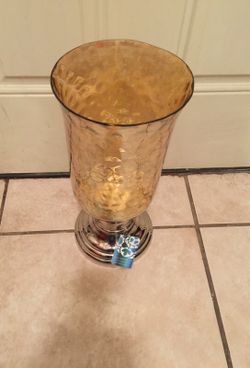 16” high deco that burns a 2 1/2 base candle