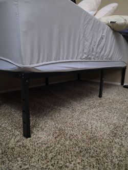 Twin Bedframe 14 Inch Tall Frame Only Great Shape Folding Easy Transport In One Piece