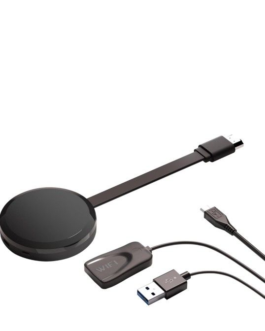 Wireless HDTV Stick Casting YouTube Content From Android/ iPhone To TV Open Box. BOX DAMAGED. The image shows a wireless HDTV stick, similar to a Goog