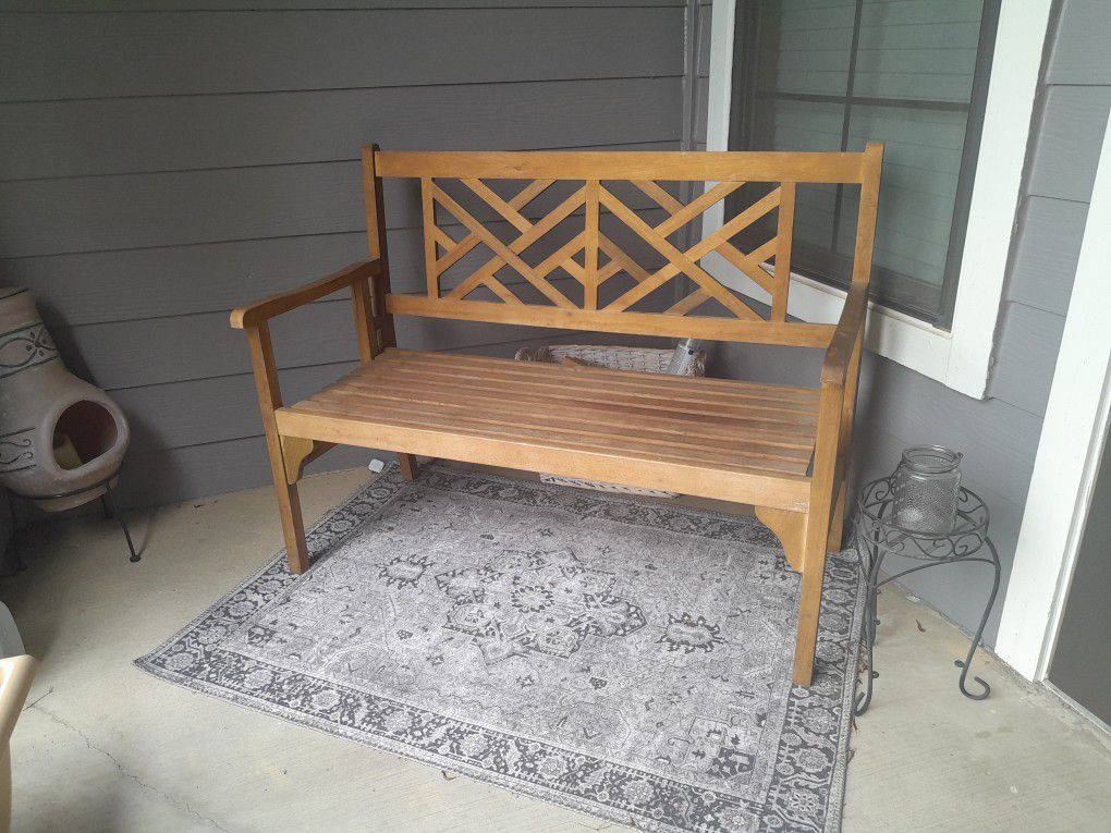 Solid Wood Porch Bench