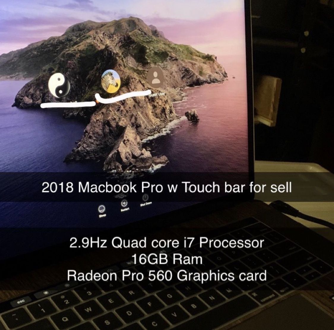 2018 Macbook Pro w/ Touchbar 
