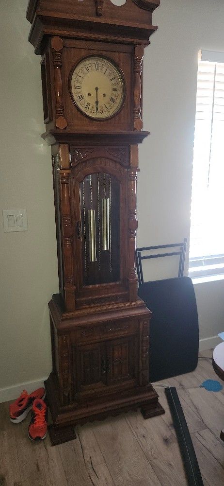 Antique Grandfather windup Clock