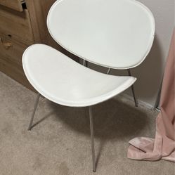 White leather chair