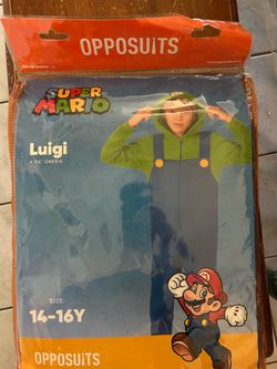 Luigi Halloween costume, brand new, size 14–16