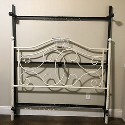 Vintage Inspired Queen, Bed, Headboard, & Metal Frame