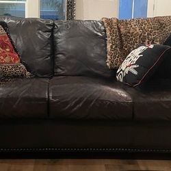 Black Leather Sofa
