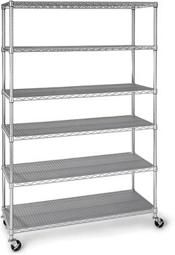 Member's Mark 6-Tier NSF Heavy Duty Wire Shelving 47.75" W x 18" D x 75.5" H