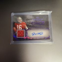 Joe Montana Leaf Autograph Game Used Jersey #9/9
