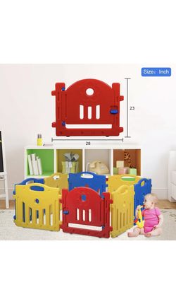 Adjustable Baby Playpen 8 Panel Playard