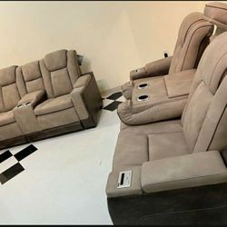 Home Decor Ashley  Next-Gen Power Reclining Sofa And Loveseat