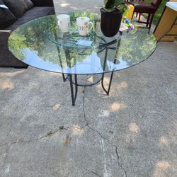 48" Glass Dining Table 